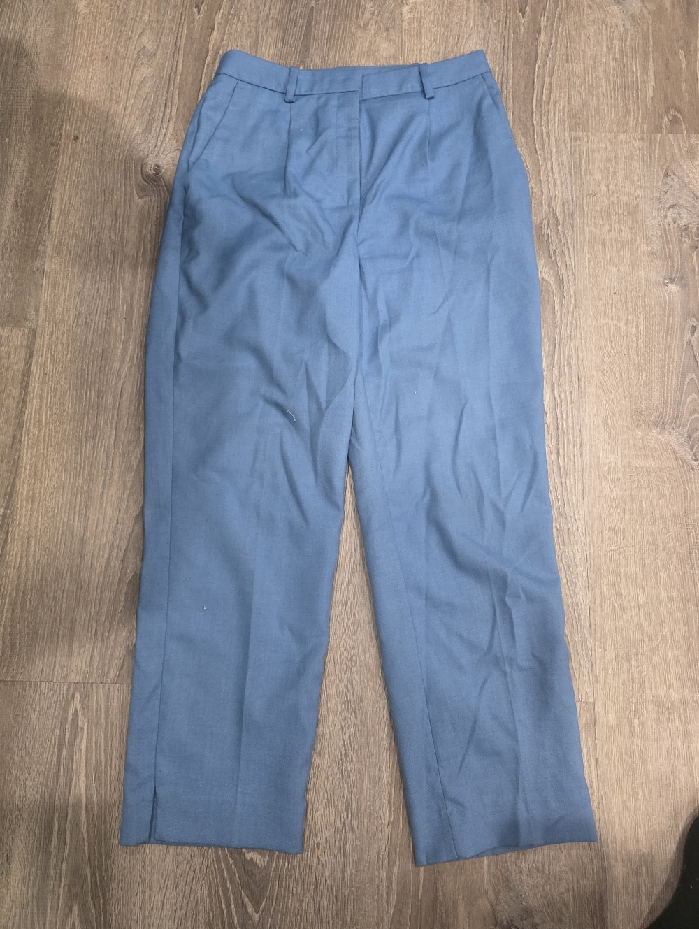 H&M speckled blue tailored trousers.